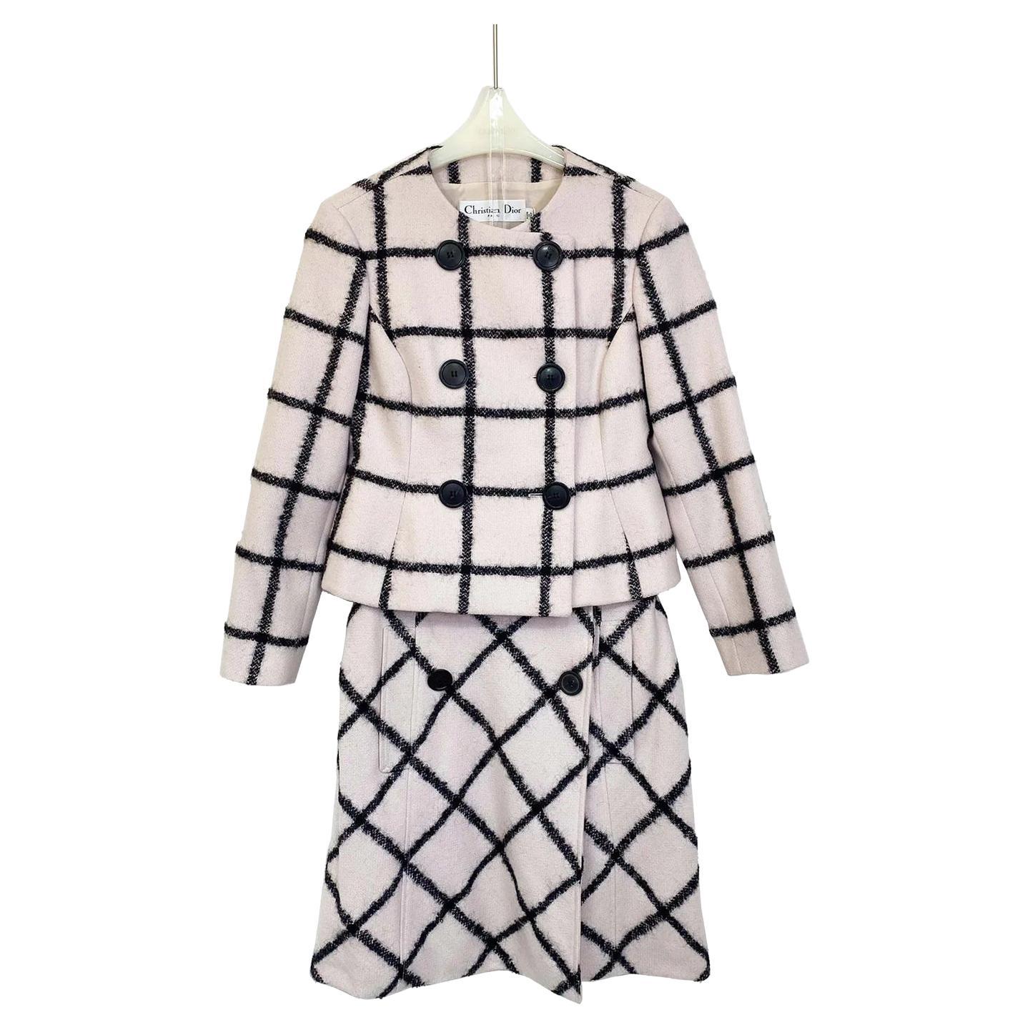 Christian Dior Wool Jacket & Skirt Set For Sale
