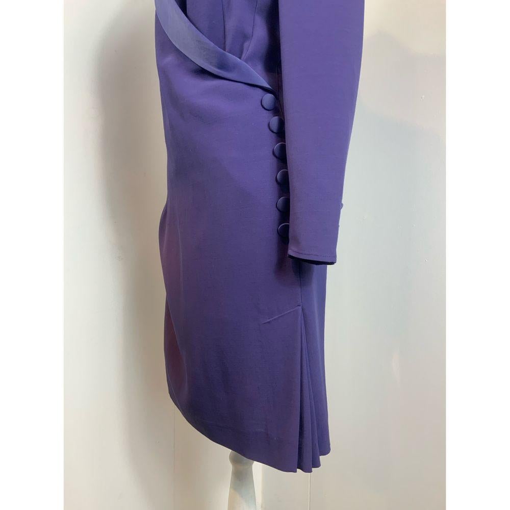 Christian Dior Wool Mid-Length Dress in Purple 2
