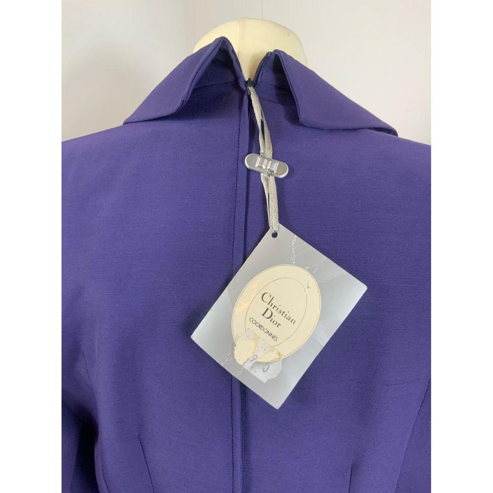 Christian Dior Wool Mid-Length Dress in Purple 4