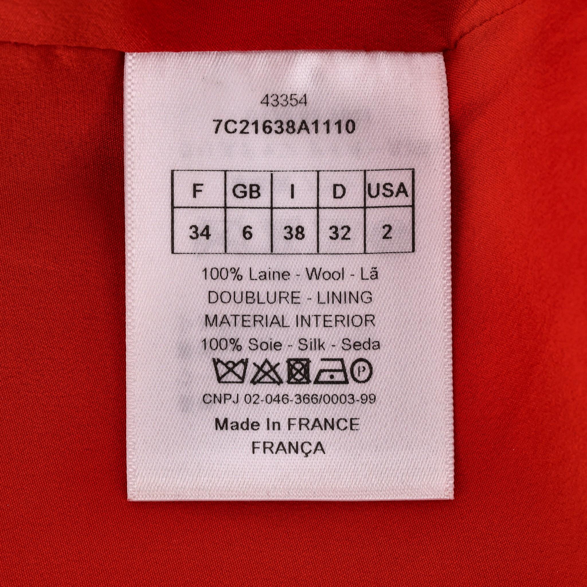Christian Dior Wool Pleated Dress For Sale 2