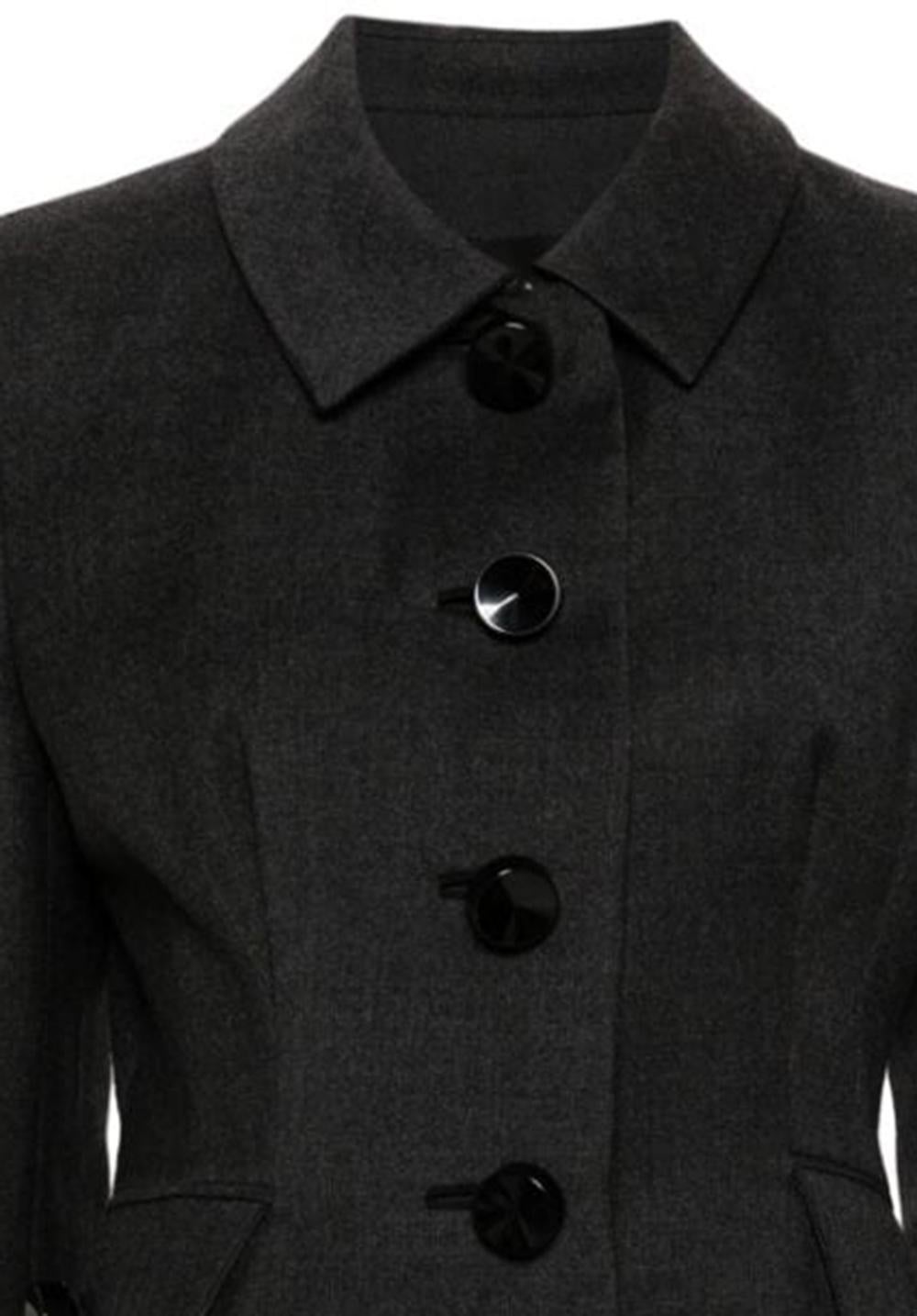 Black Christian Dior Wool Skirt Suit For Sale
