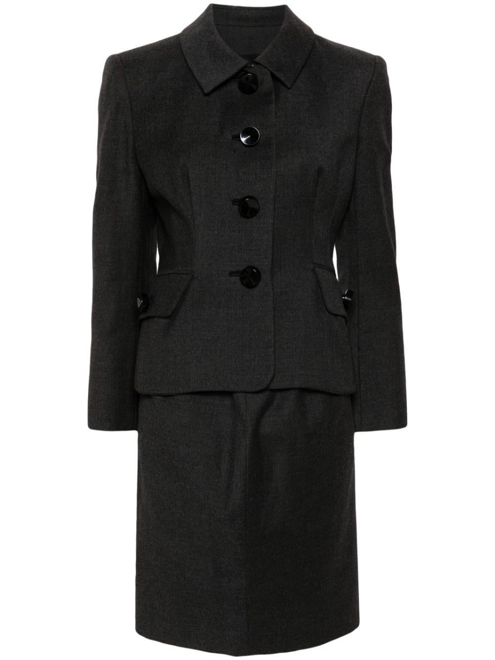 Christian Dior Wool Skirt Suit In Good Condition For Sale In Paris, FR