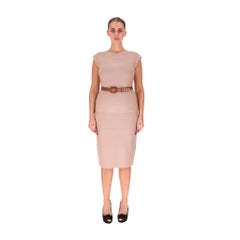 Christian Dior Wool Top & Skirt Co-Ord Set With Leather Belt