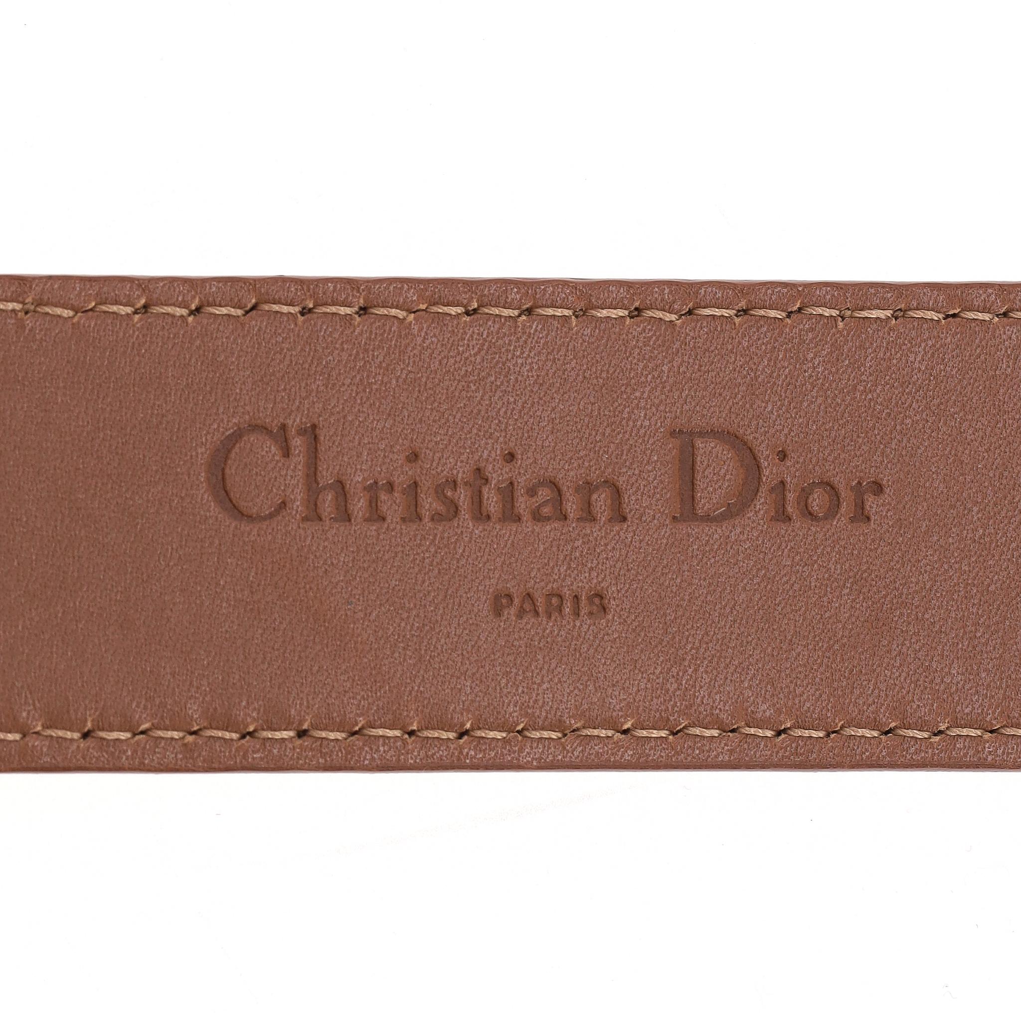 Ensemble Top et Jupe en laine avec ceinture en cuir Christian Dior en vente 3