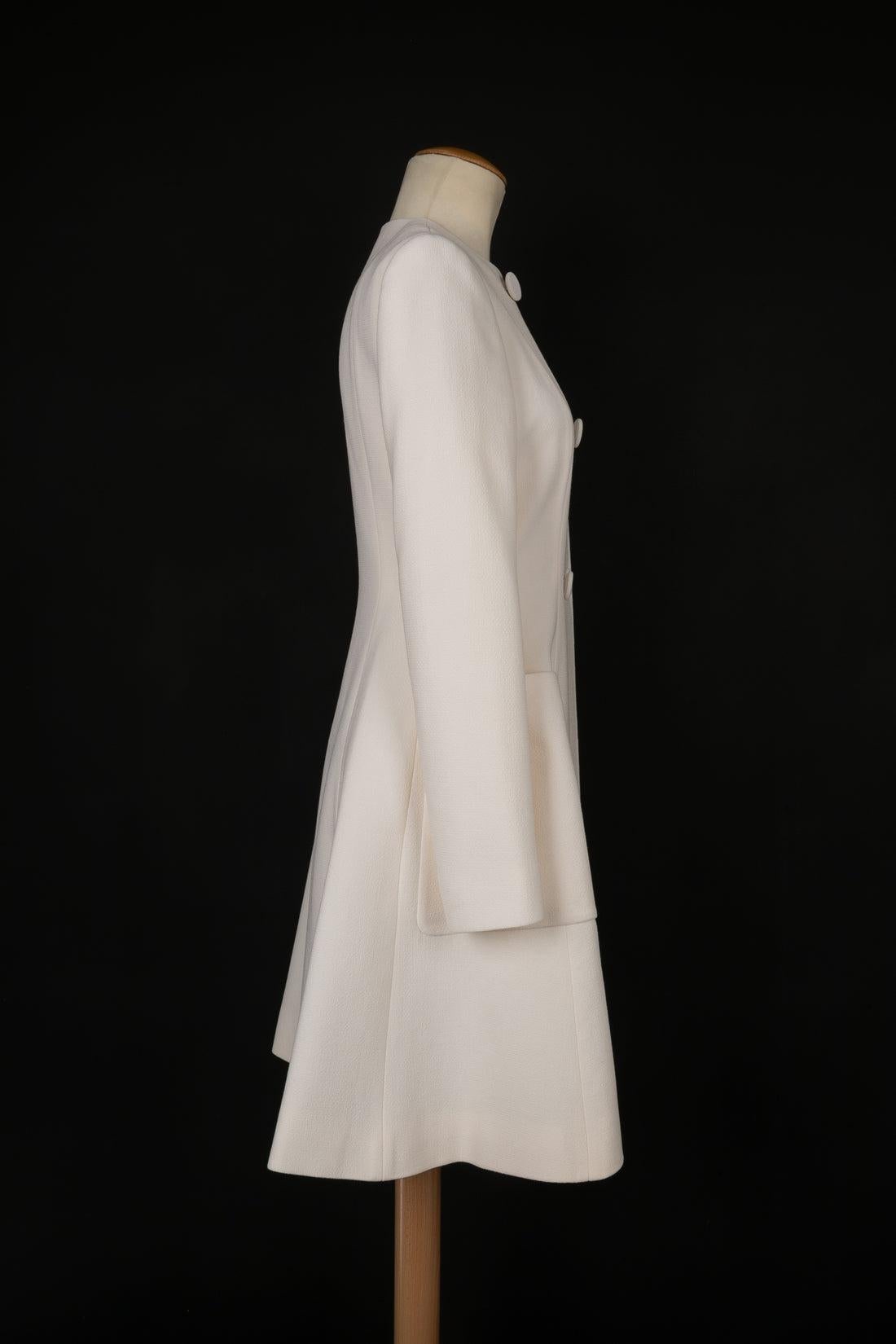Women's Christian Dior Woolen Coat with Silk Lining