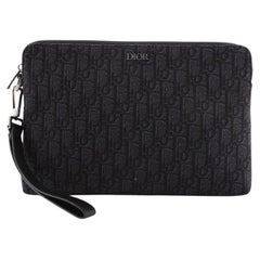 Christian Dior Wristlet Clutch Oblique Jacqurd