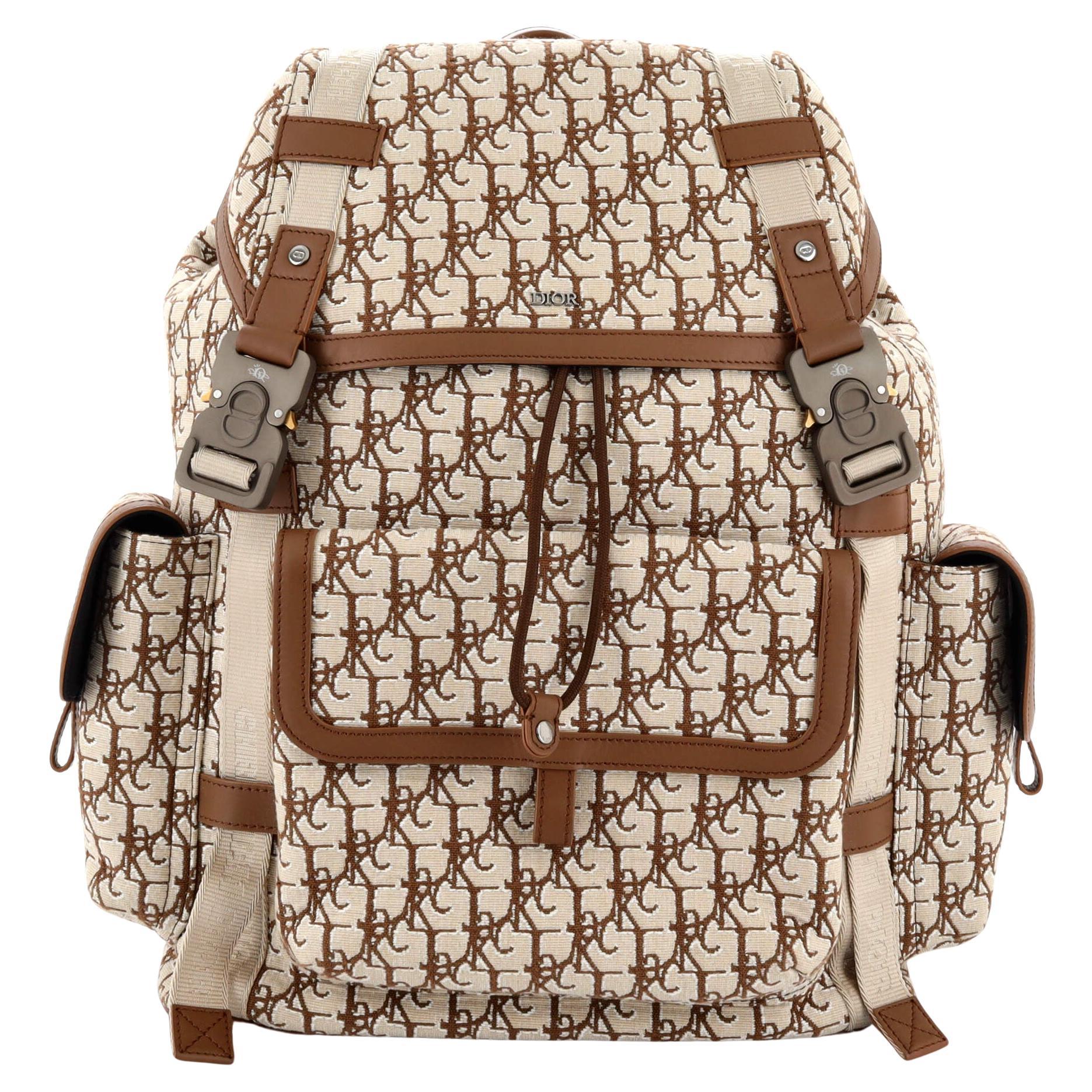 Christian Dior x Cactus Jack Hit the Road Backpack Printed Canvas with Leather For Sale