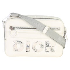 Christian Dior X DANIEL ARSHAM White Grained Calfskin Safari Messenger