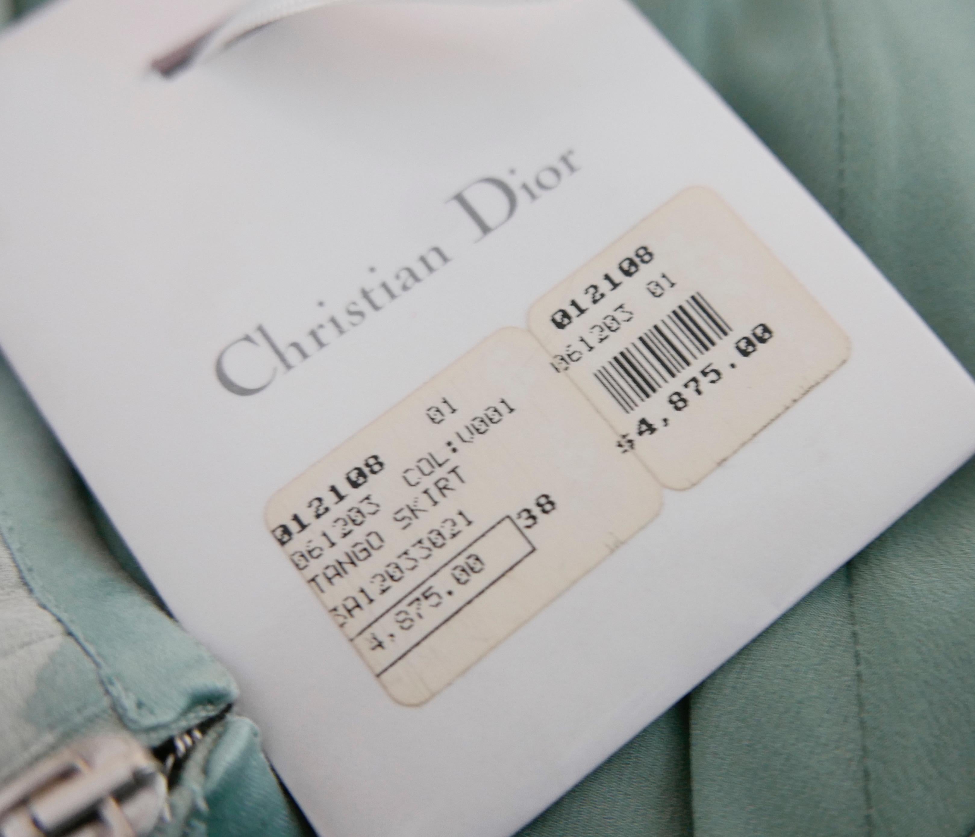 Christian Dior x Galliano 2003 Maxirock mit Blumenbesatz aus Seide mit Hardwarebesatz im Angebot 5