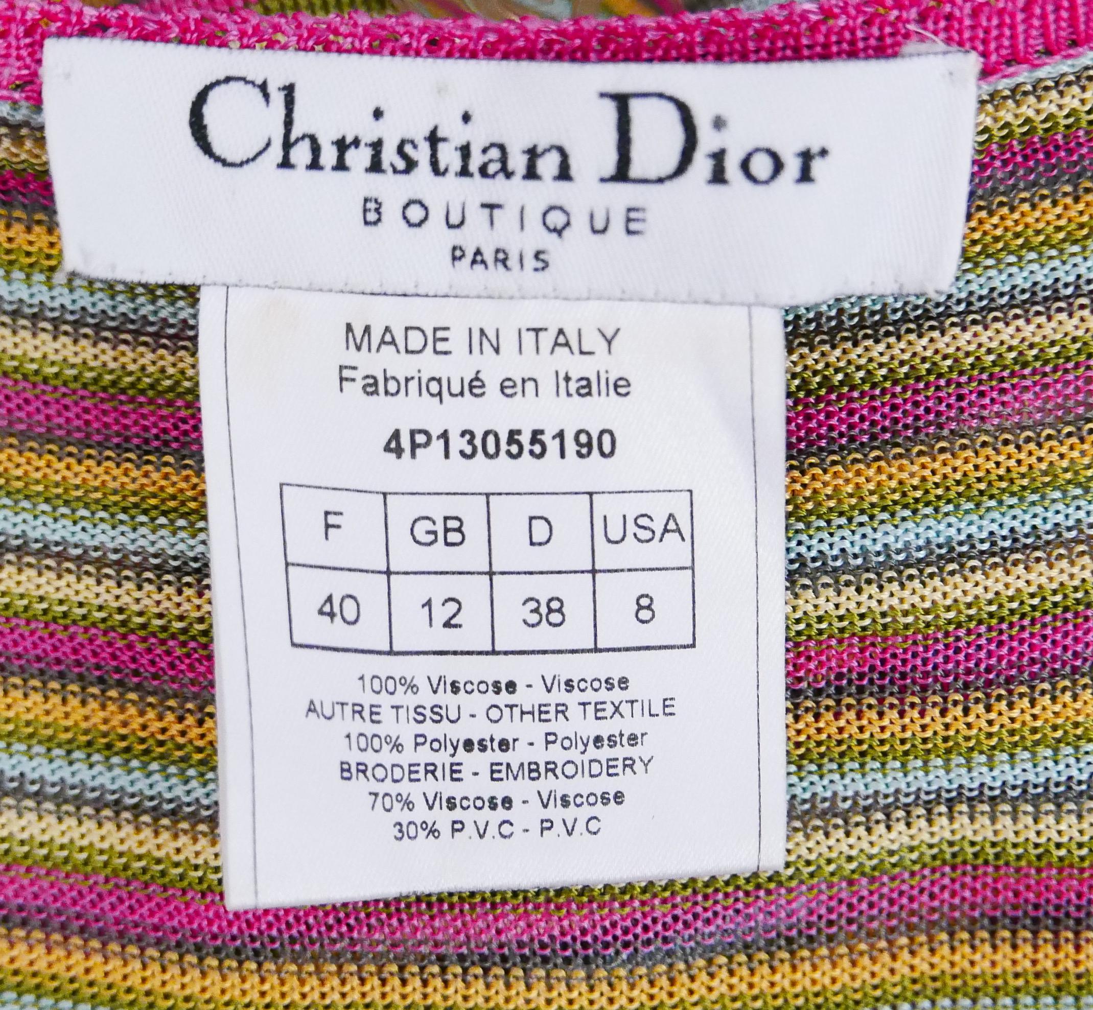 Christian Dior x Galliano 2004 Medallion Trim Patchwork Jumper Sweater For Sale 3