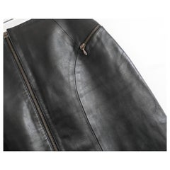 Christian Dior x Galliano AW00 Leather Zip Pencil Skirt