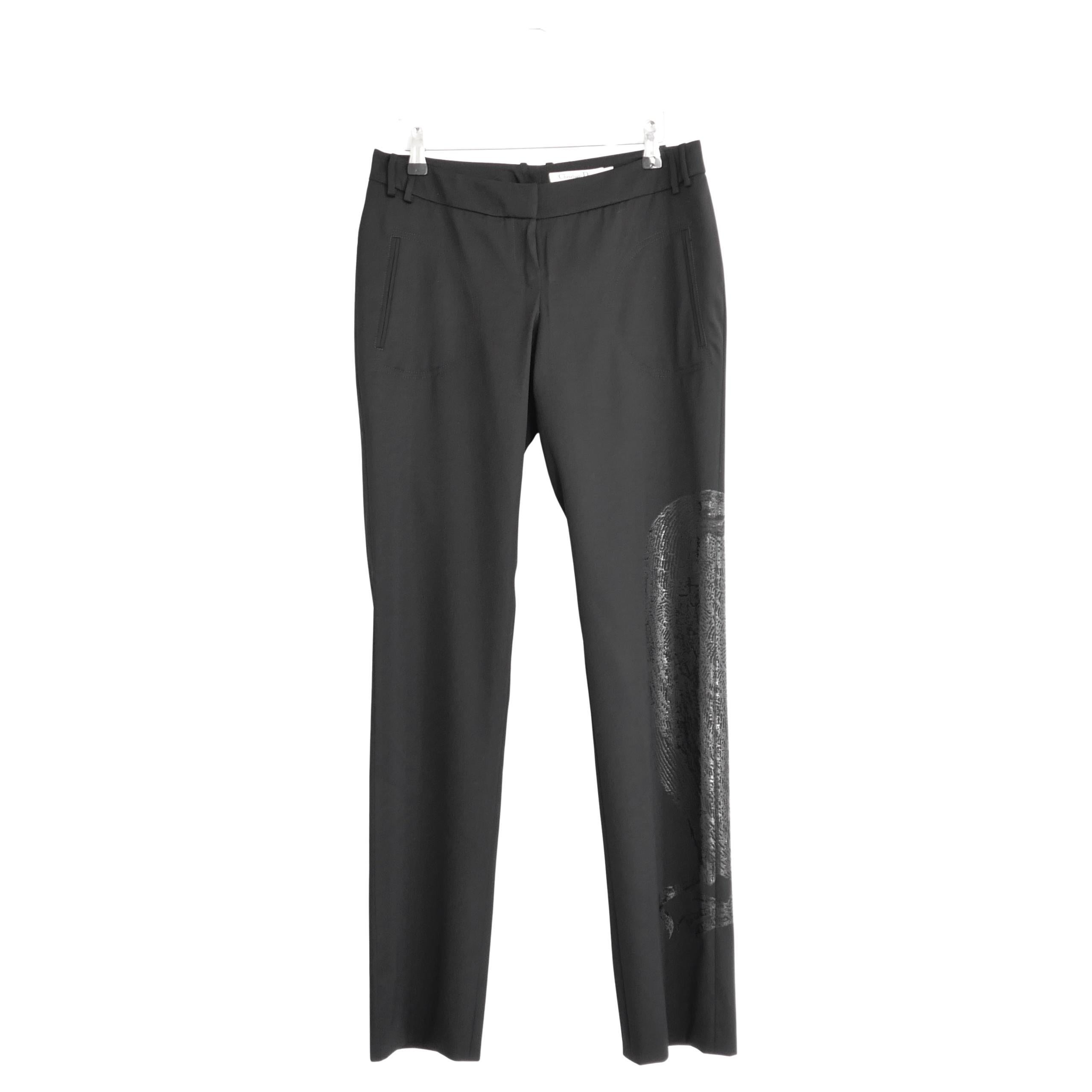 Christian Dior x Galliano Fall 2006 Crow Print Trousers