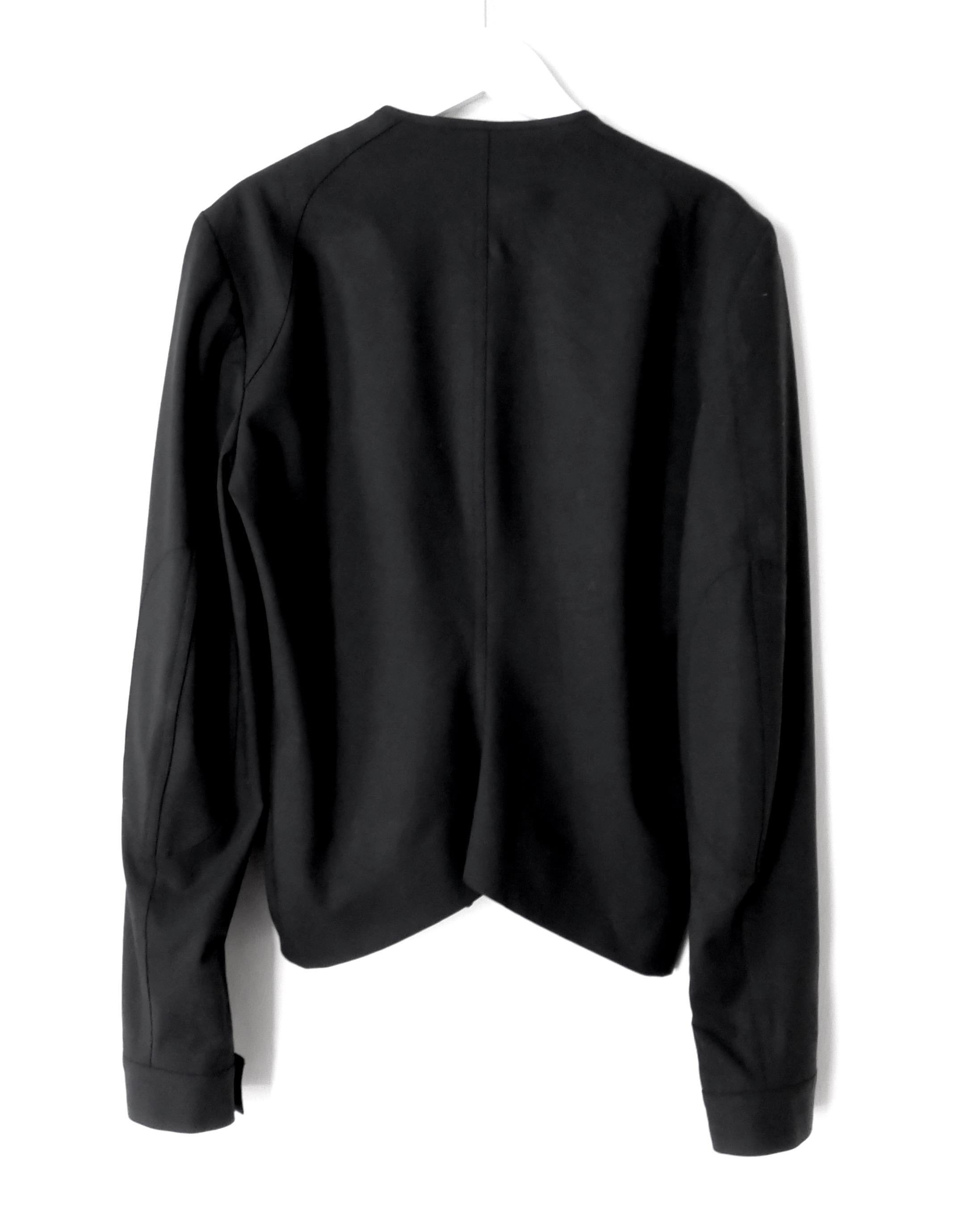 Black Christian Dior x Galliano SS04 Logo Popper & Zip Slim Biker Jacket For Sale