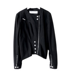 Christian Dior x Galliano SS04 Logo Popper & Zip Slim Biker Jacket