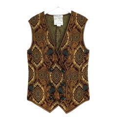 Christian Dior x Gianfranco Ferre Gilet in maglia dorata Autunno 1994