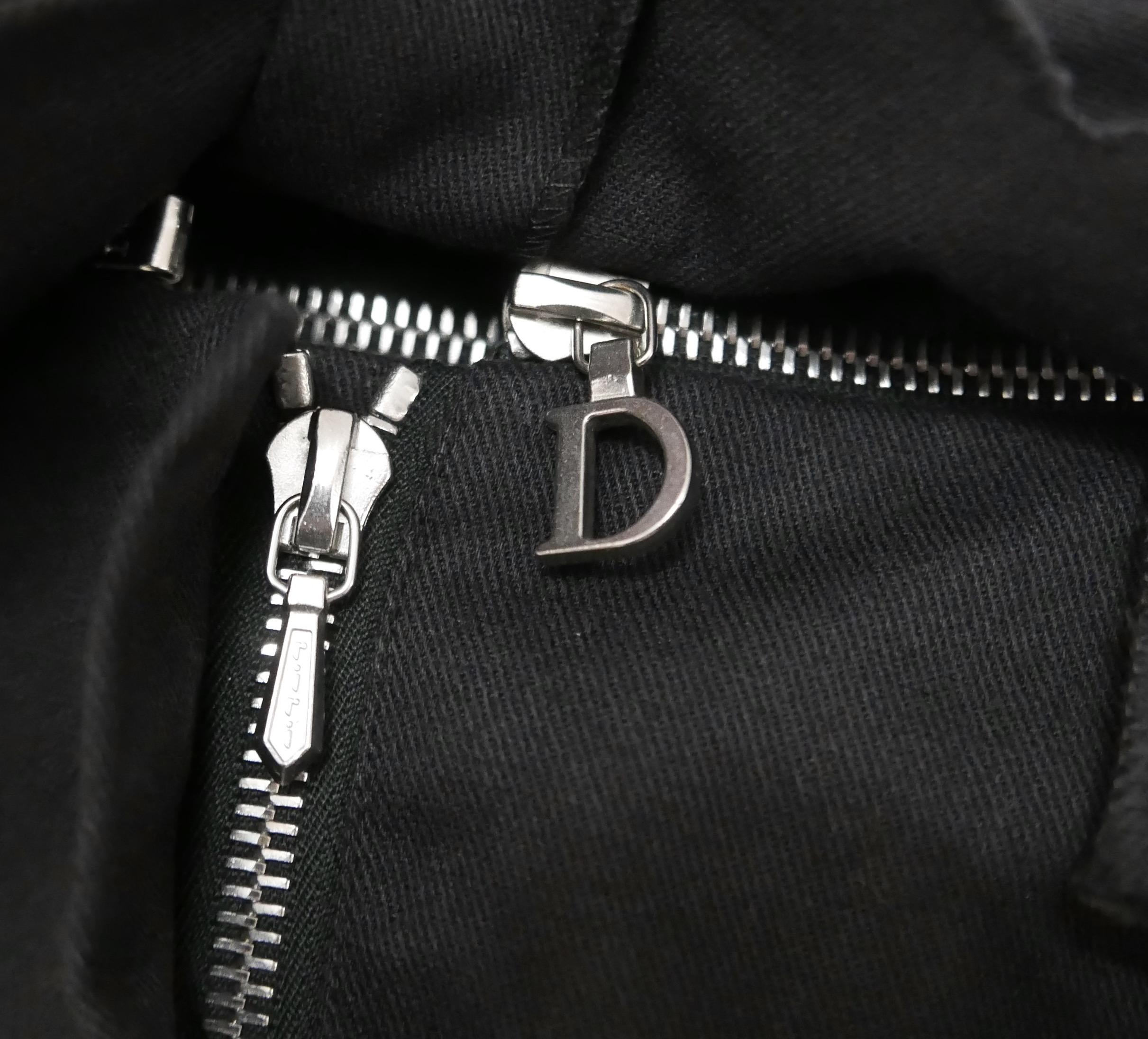 Women's Christian Dior x John Galliano 2001 Black Denim Distressed Peplum Pencil Skirt For Sale