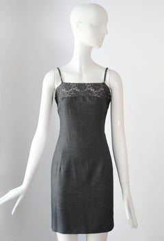 Christian Dior x John Galliano F/W 1997 Minikleid mit perlenbesetzten Trägern