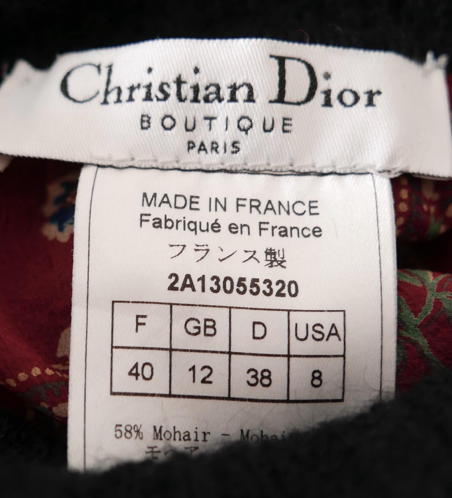 Christian Dior x John Galliano Fall 2002 Silk & Knit Blouse Top For Sale 5
