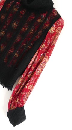 Christian Dior x John Galliano Fall 2002 Silk & Knit Blouse Top