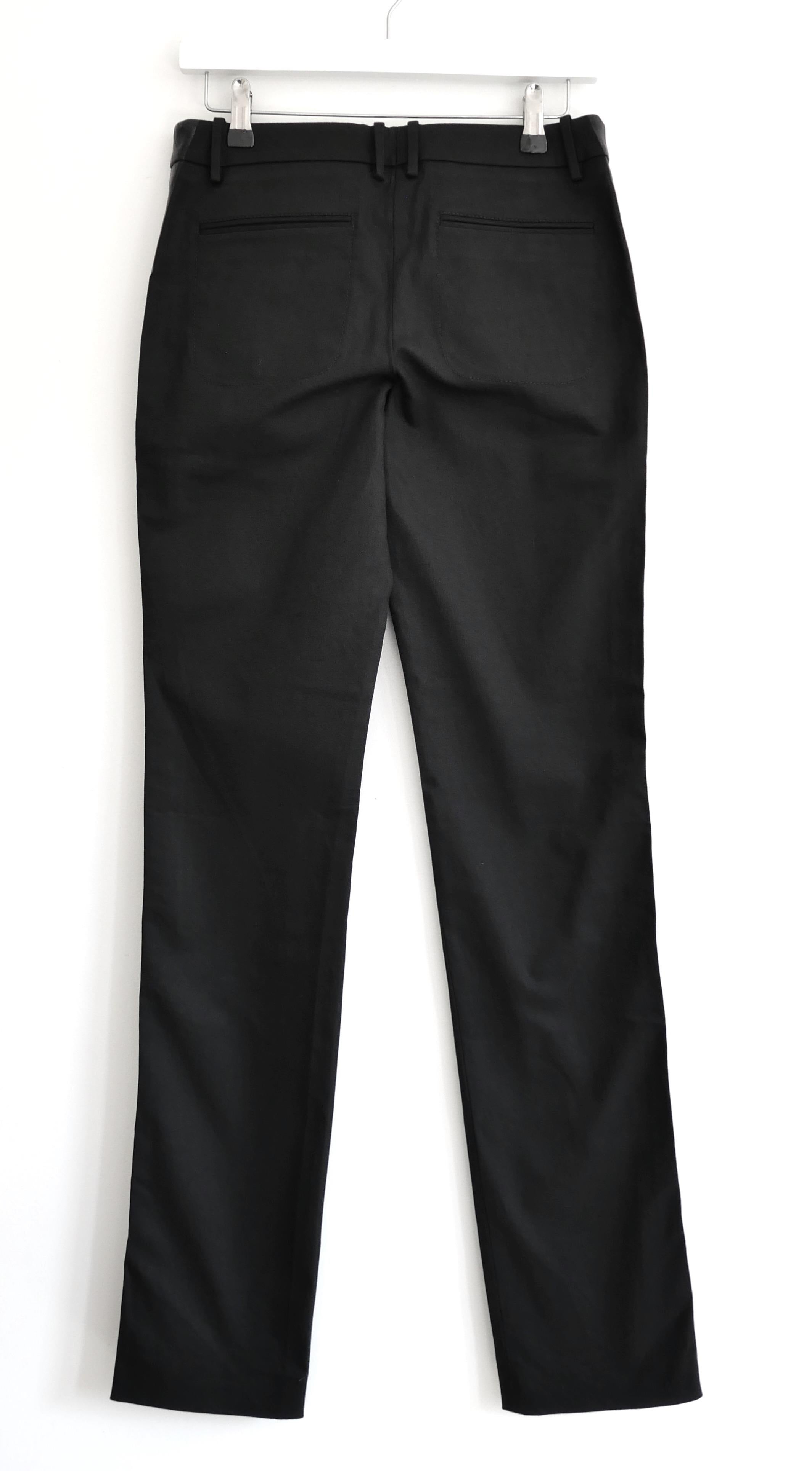 Christian Dior x John Galliano Fall 2006 PVC Trim Black Trousers For Sale 1
