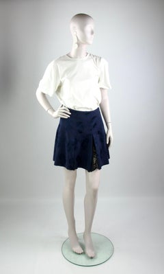 Christian Dior x John Galliano, Navy Silk Damask and Lace Tailleur Skirt, 1997