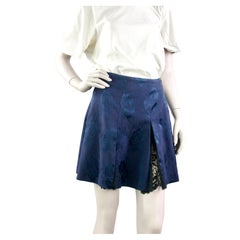 Christian Dior x John Galliano, Navy Silk Damask and Lace Tailleur Skirt, 1997