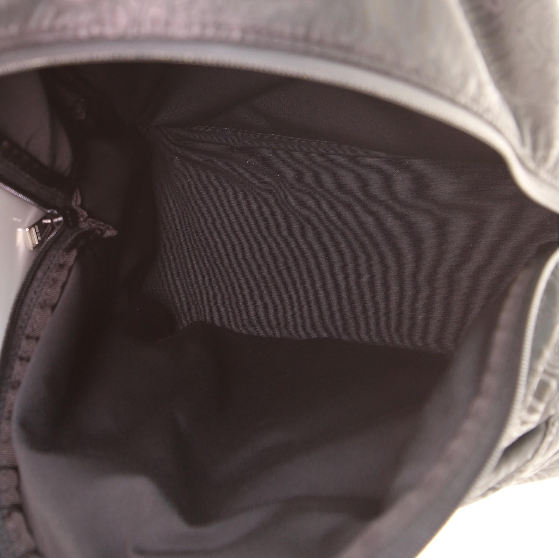 Christian Dior x Shawn Stussy Schwarzer bestickter großer Reiter-Rucksack aus Nylon


68075MSC