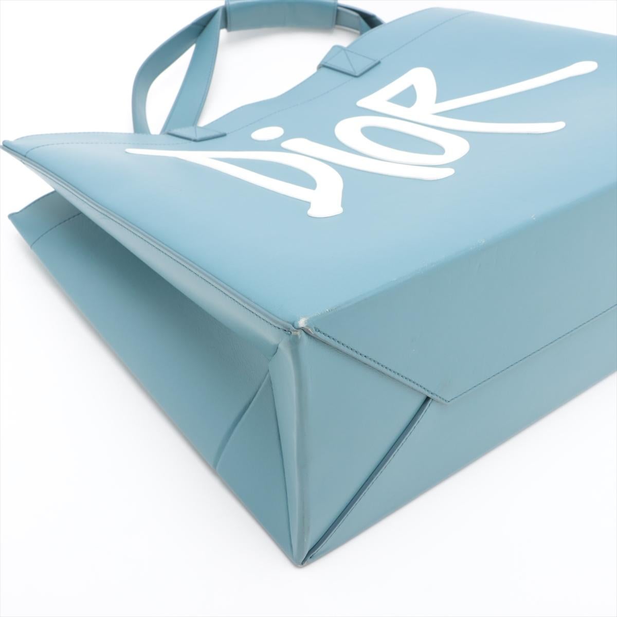 Christian Dior x Shawn Stussy Logo Sac fourre-tout bleu Pour femmes en vente