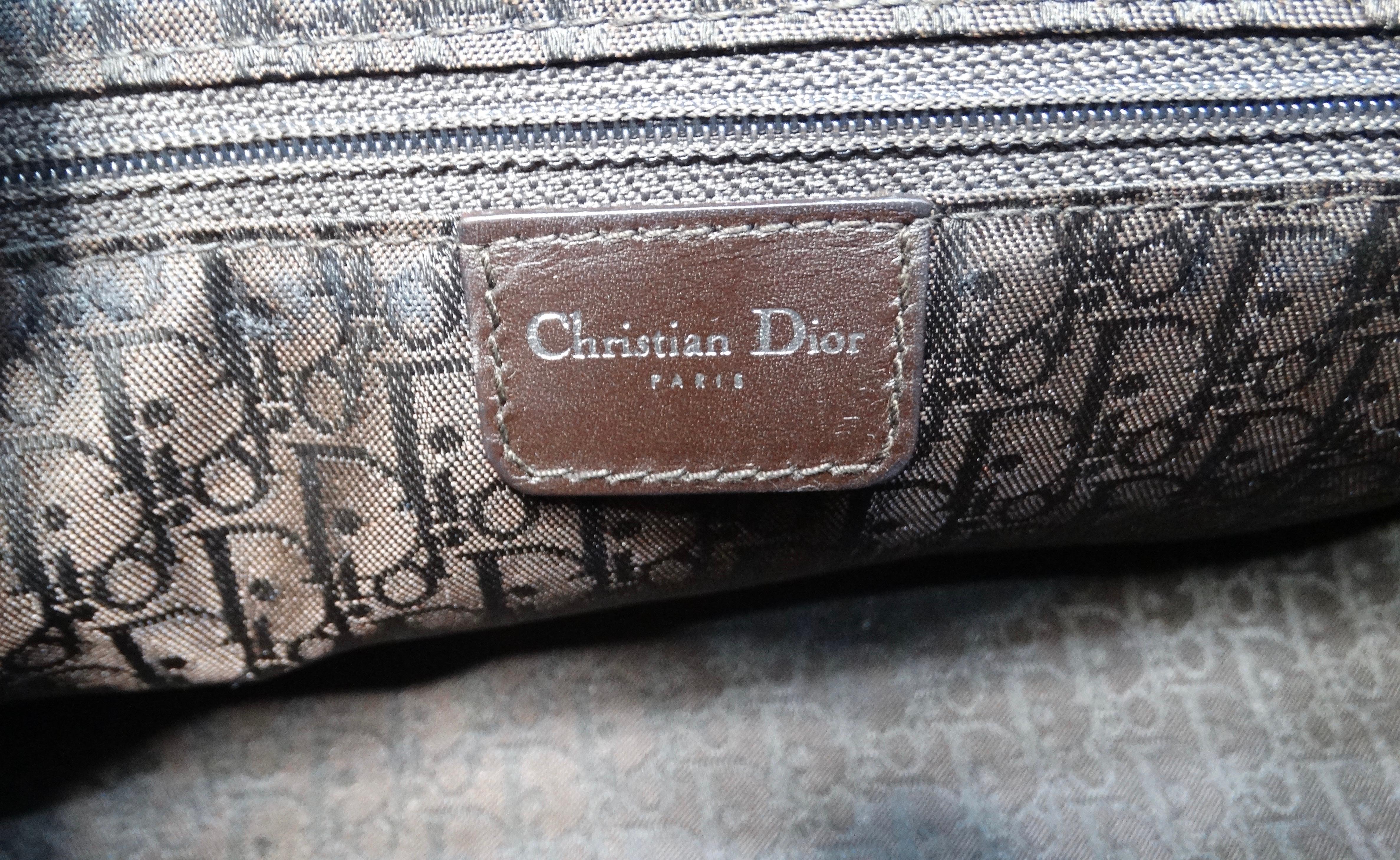 Christian Dior Y2K Brown & Cream Pony Hair Shoulder Bag For Sale 8
