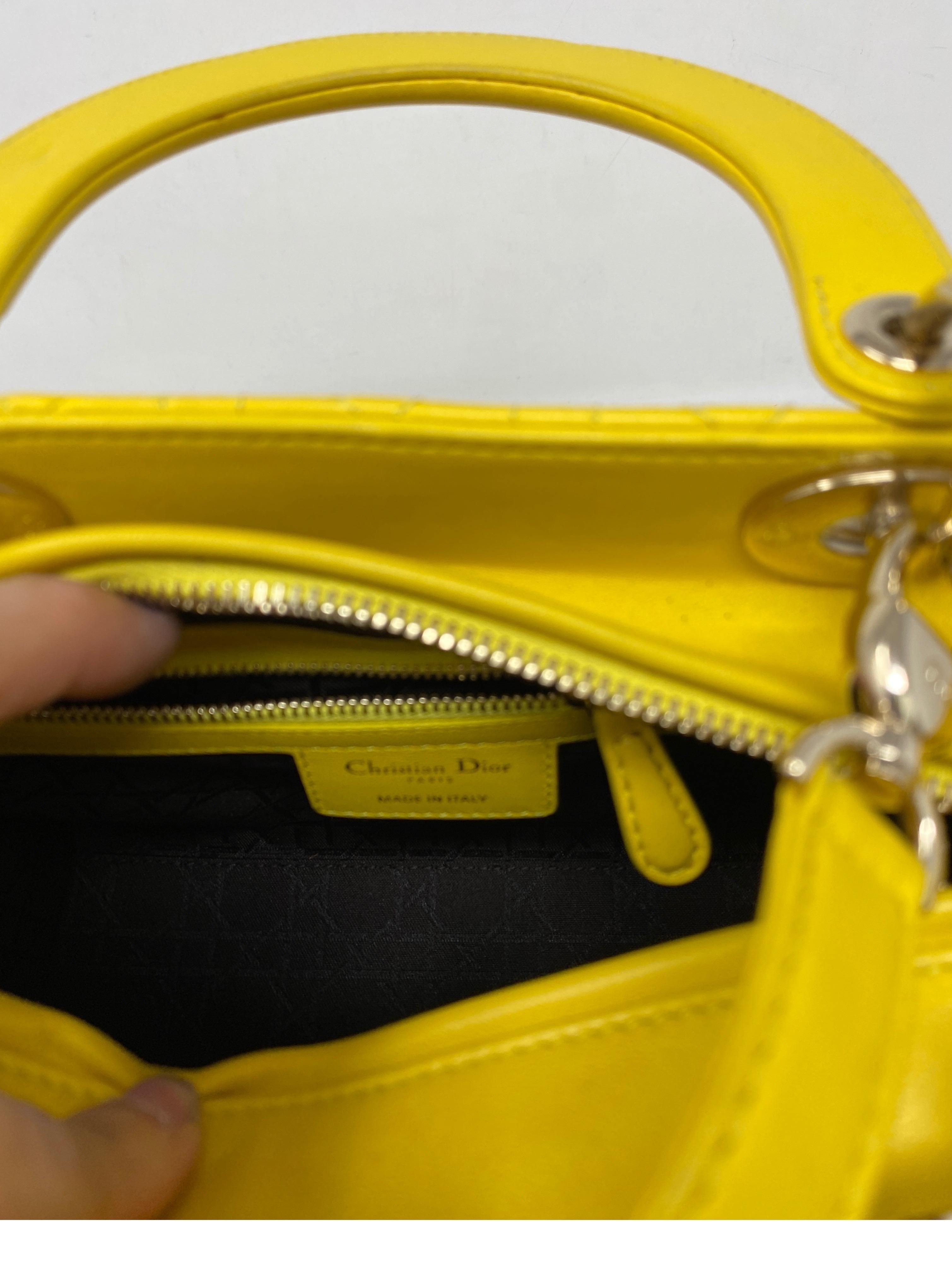 Christian Dior Yellow Lady Dior Bag 9
