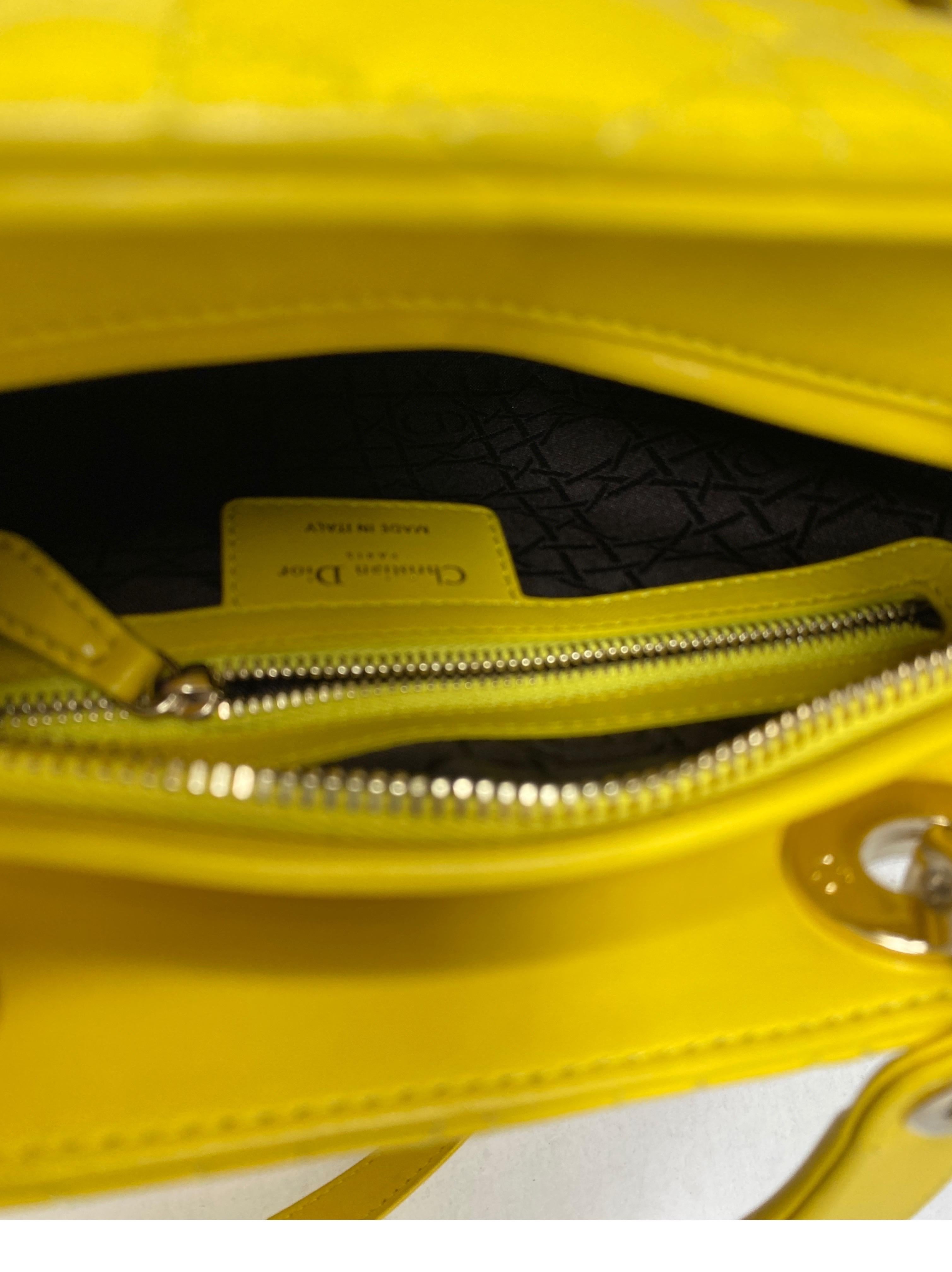 Christian Dior Yellow Lady Dior Bag 11