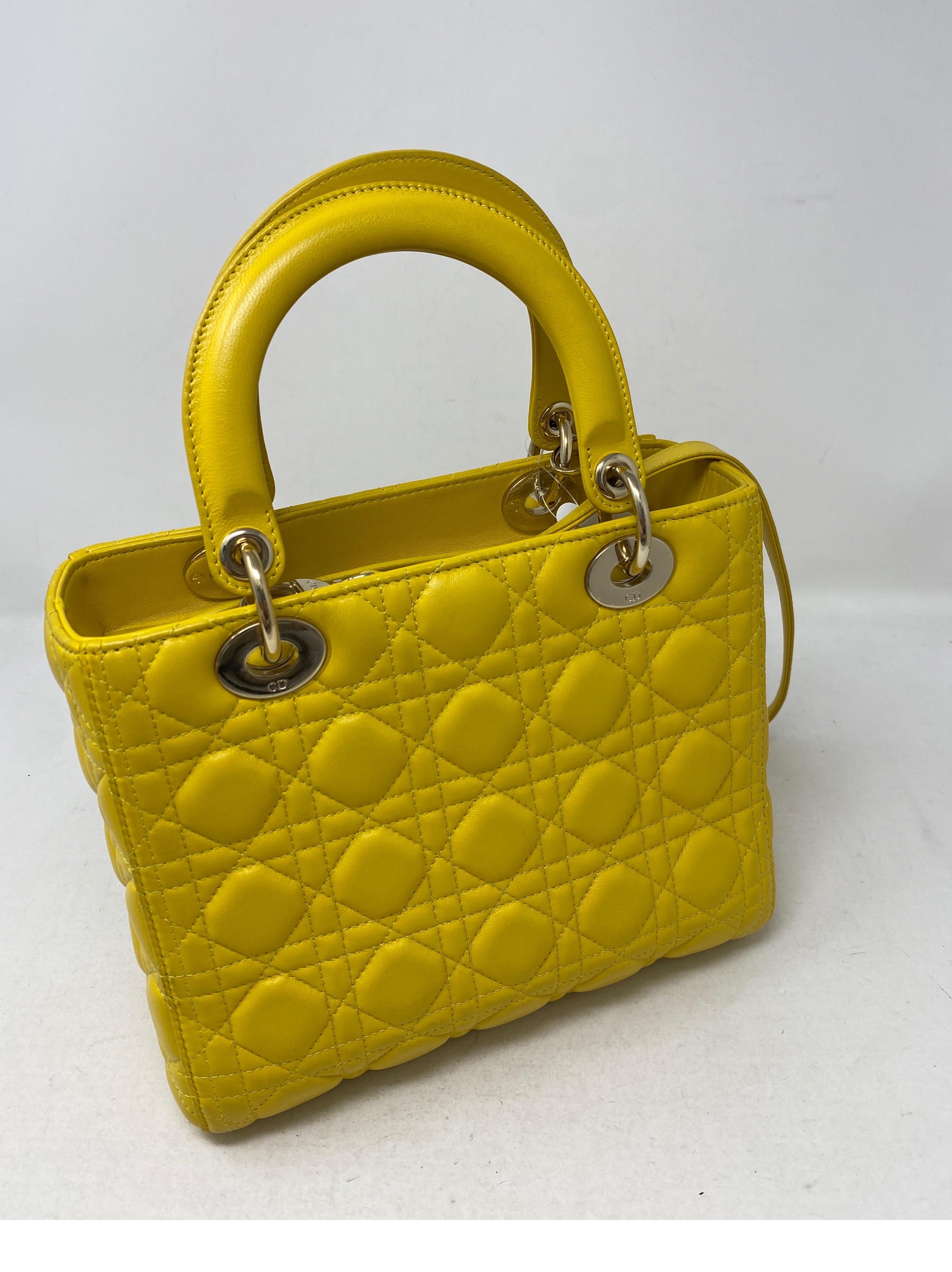 Women's or Men's Christian Dior Yellow Lady Dior Bag