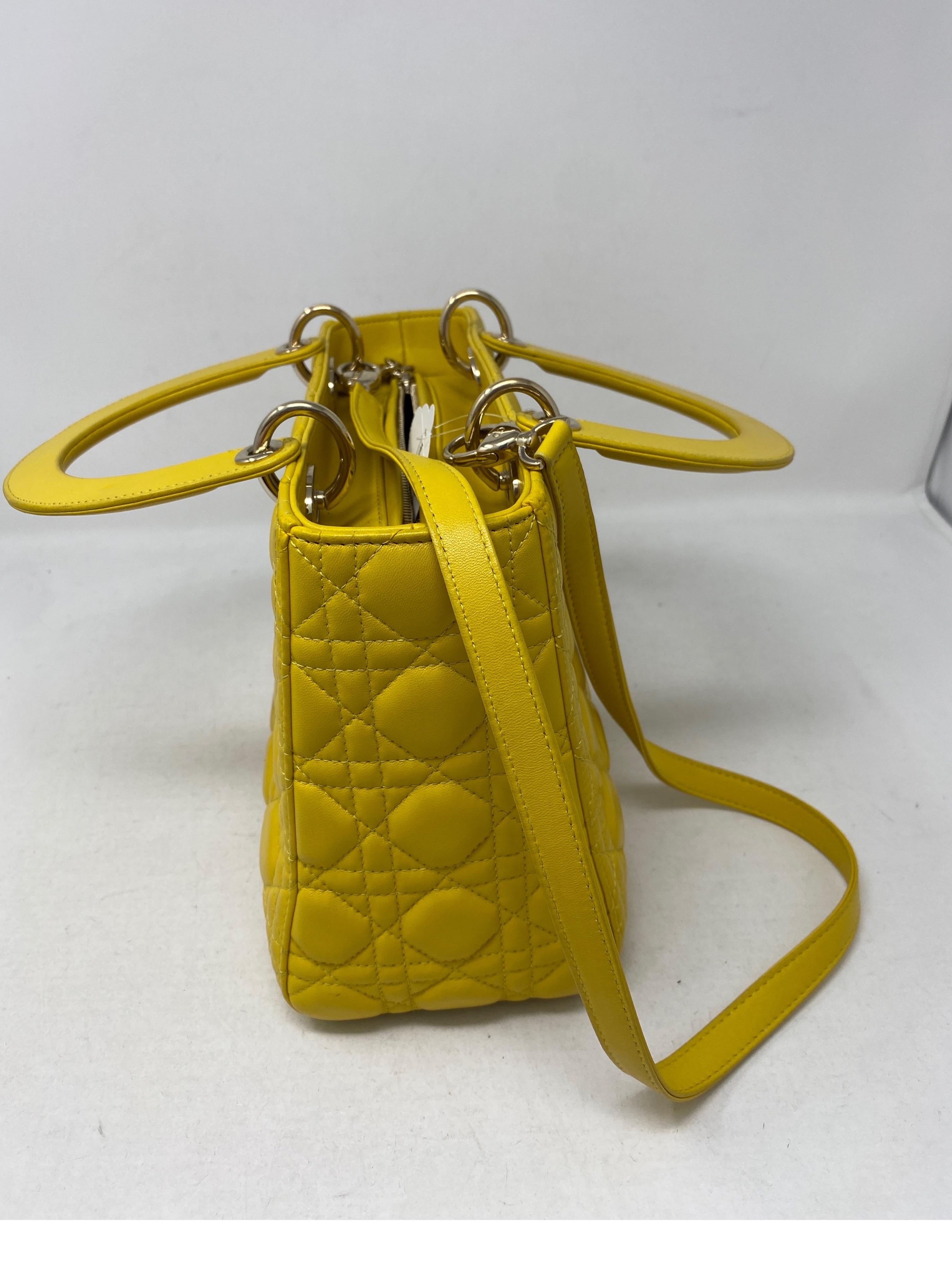 Christian Dior Yellow Lady Dior Bag 1