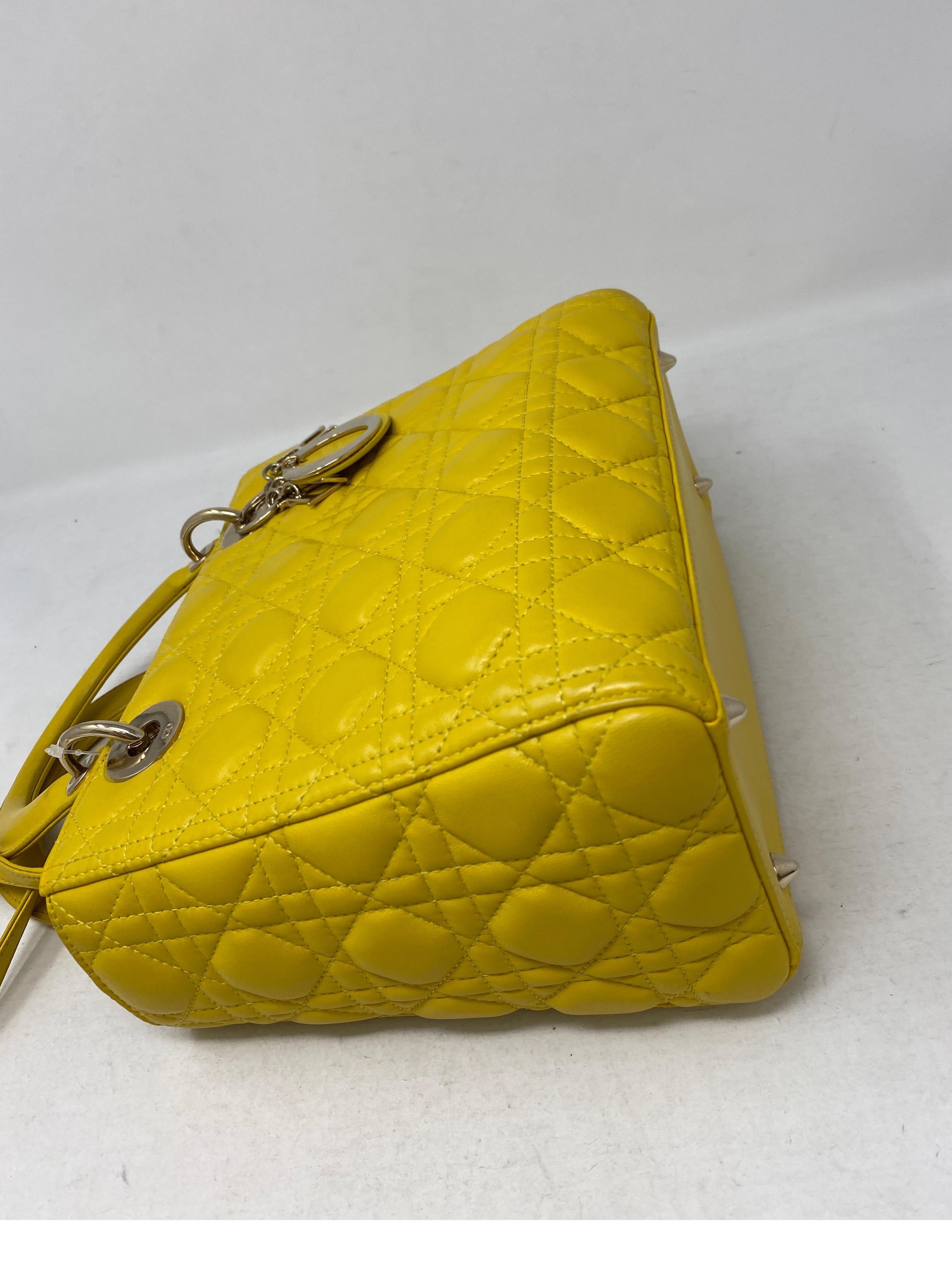 Christian Dior Yellow Lady Dior Bag 2