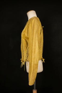 Christian Dior Yellow Salmon Leather Jacket, 2002