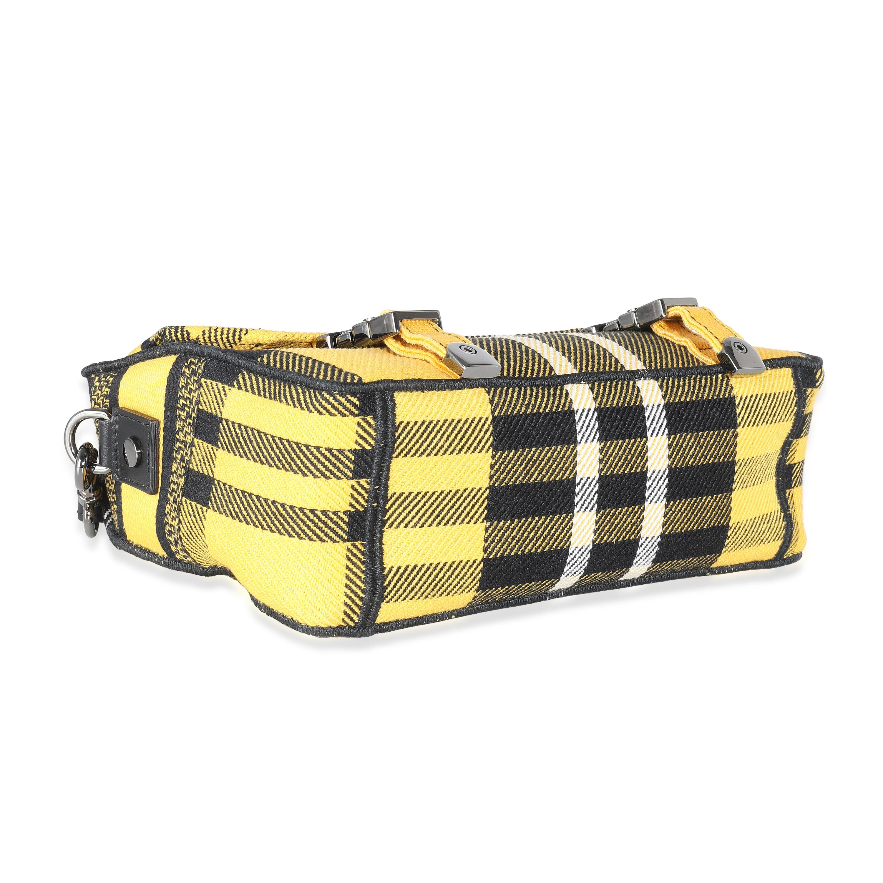 Christian Dior Yellow Tartan Canvas Small Diorcamp Messenger 2