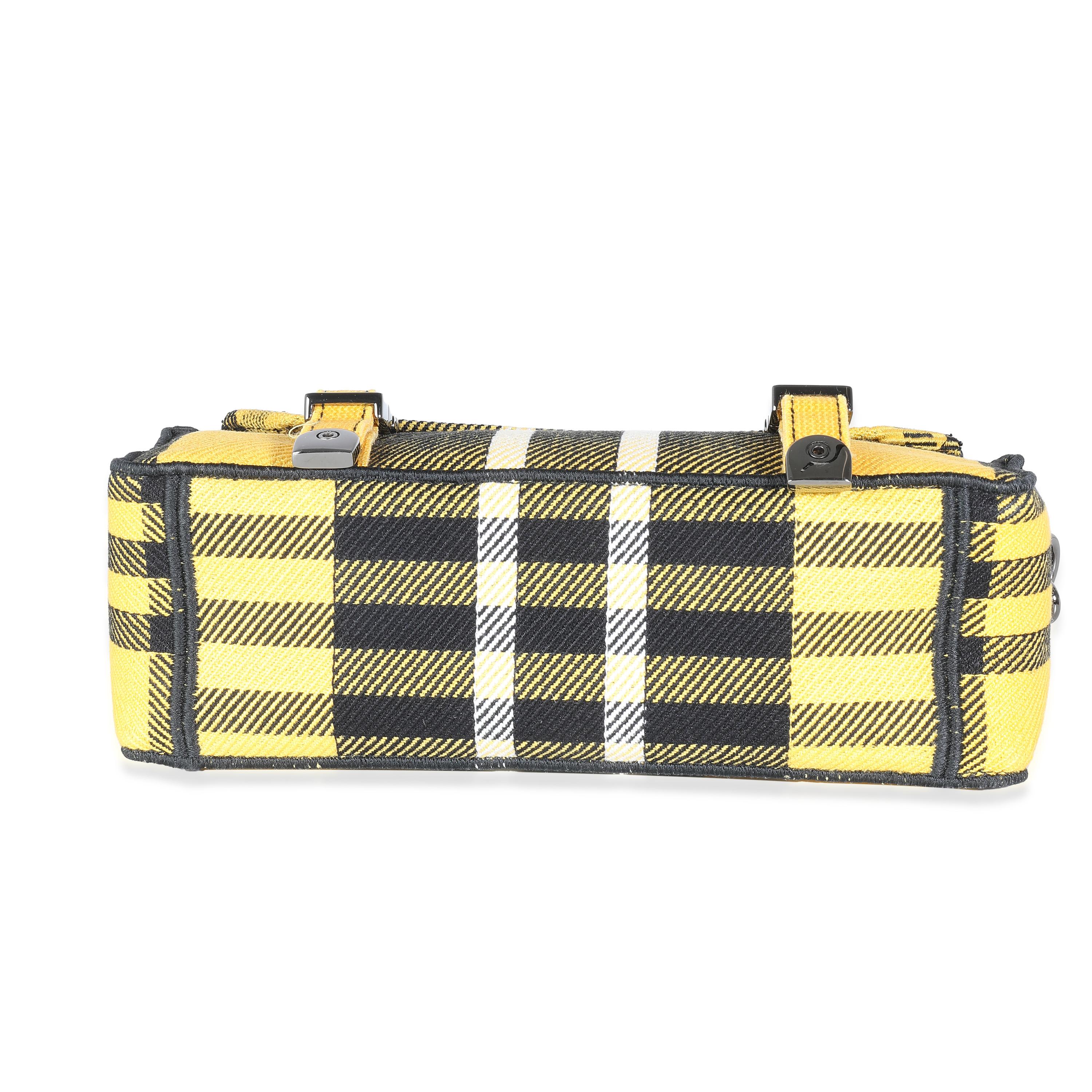 Christian Dior Yellow Tartan Canvas Small Diorcamp Messenger 3