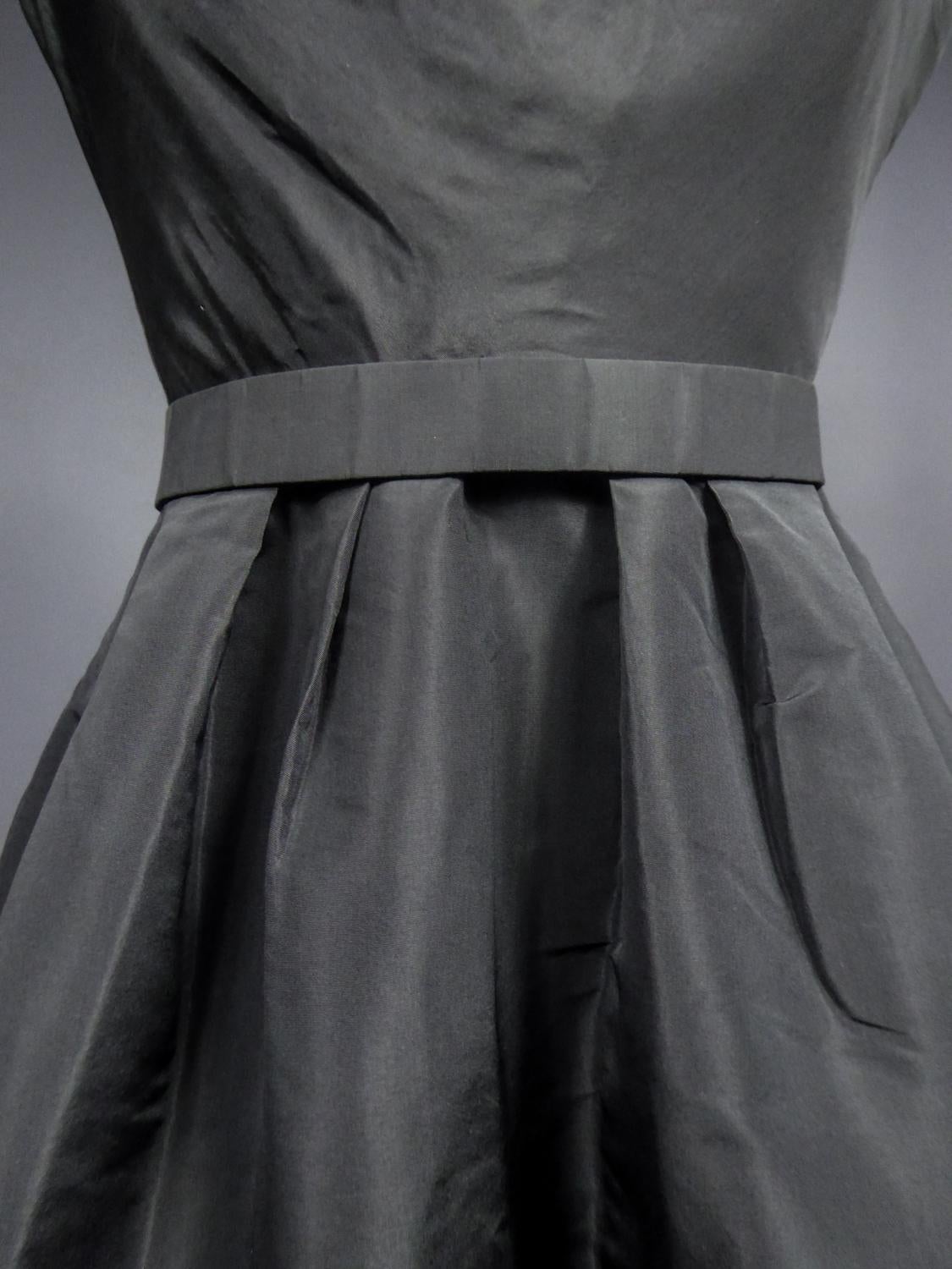 Black Christian Dior/Yves Saint Laurent cocktail dress numbered 1014003 C. 1958/1960