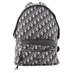 Christian Dior Zip Around Backpack Oblique Canvas Small