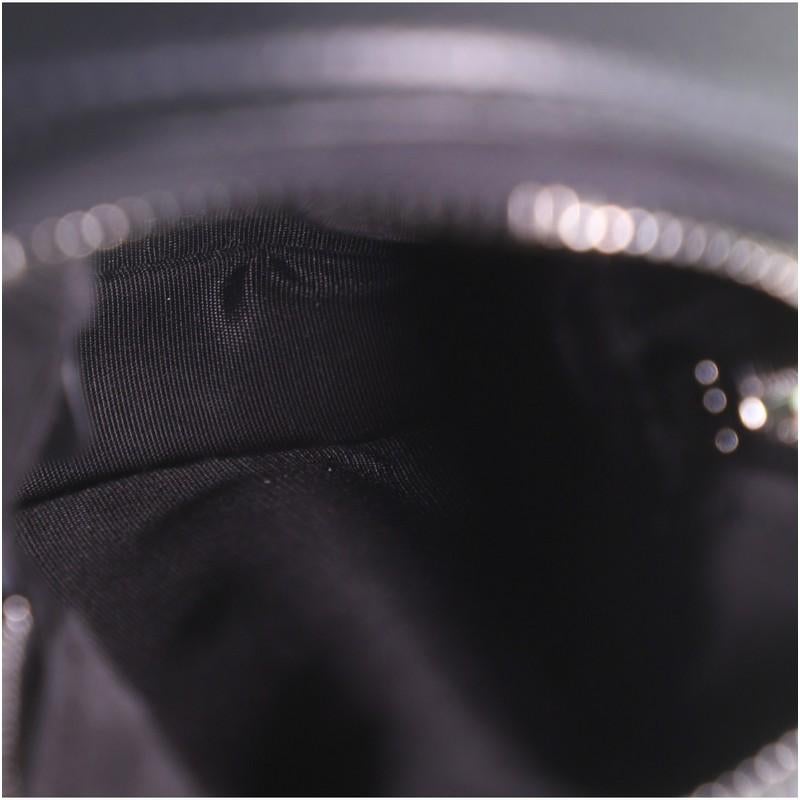 Black Christian Dior Zip Around Crossbody Pouch Oblique Canvas Mini
