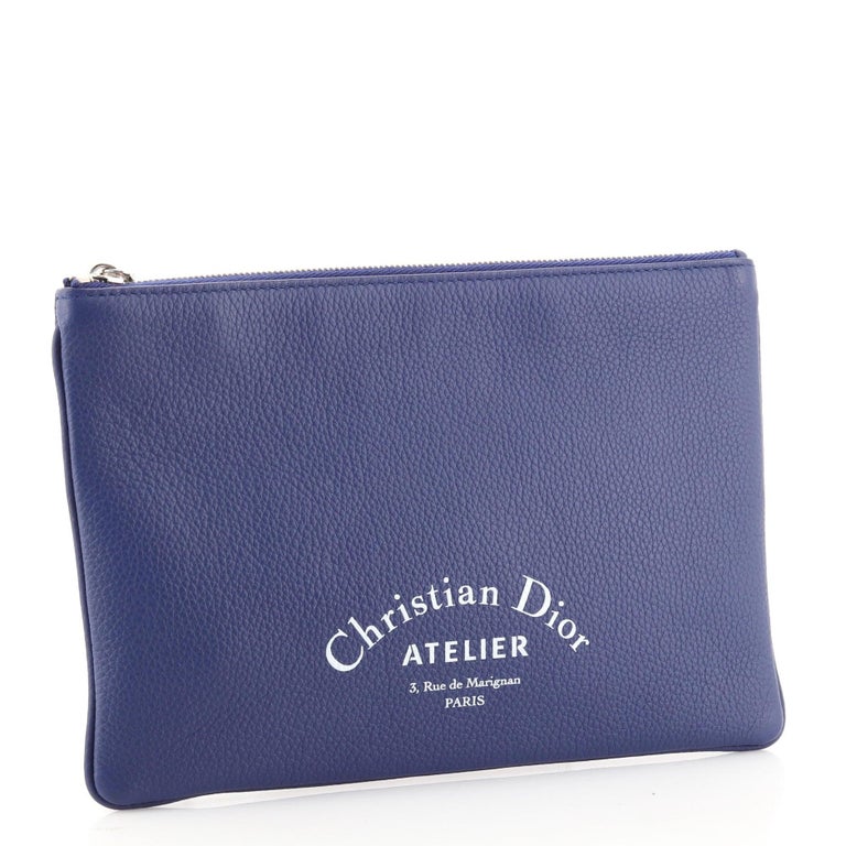 Christian Dior Zip Pouch Leather Small at 1stDibs