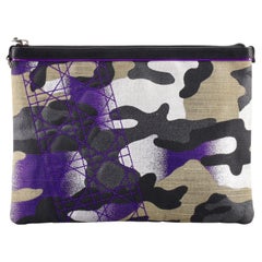 Christian Dior Zip Pouch Limited Edition Anselm Reyle Camouflage Canvas S
