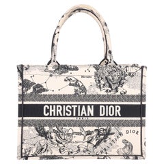 Christian Dior Zodiac Embroidered Canvas Medium Book Tote
