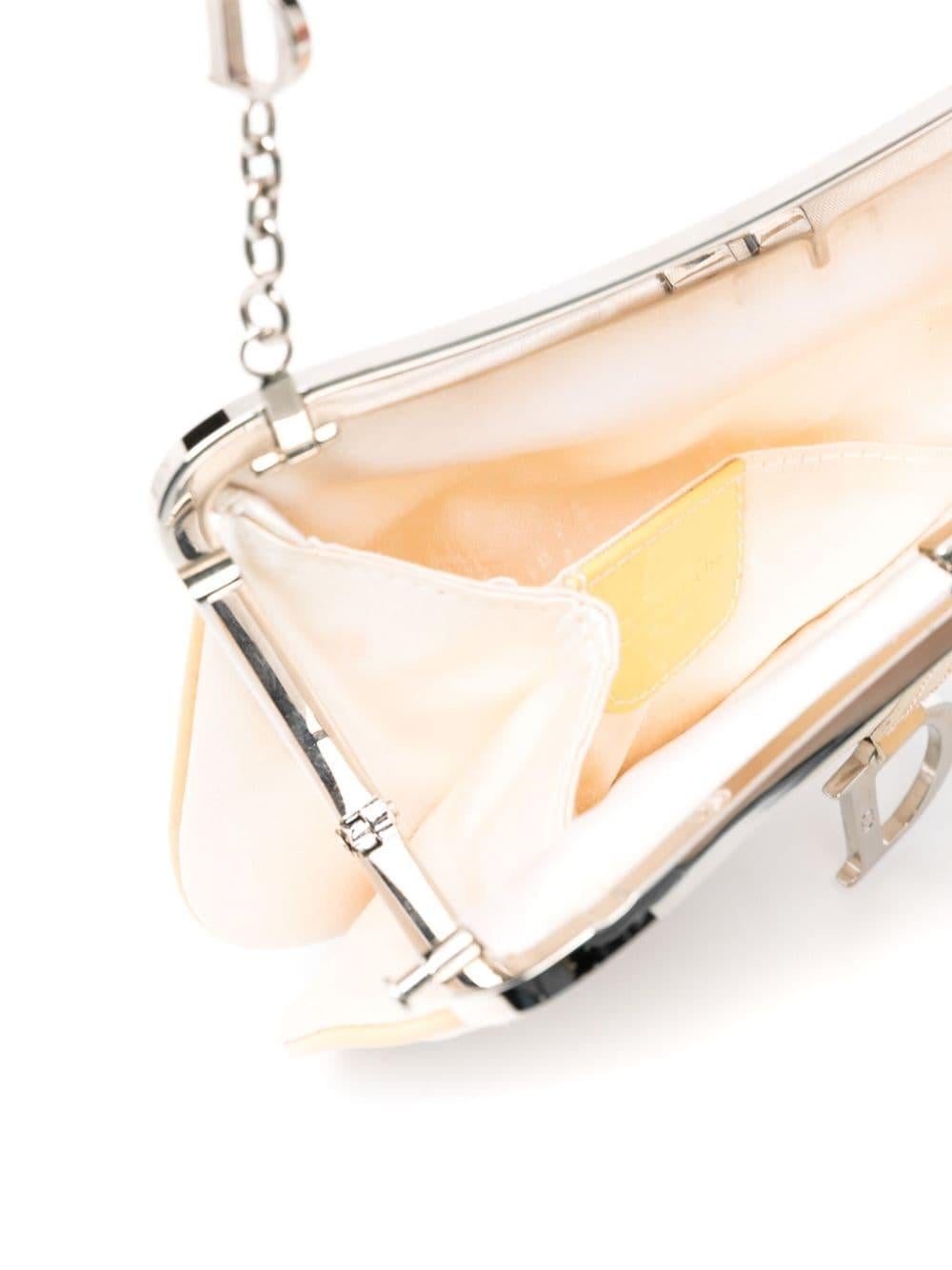 Mini sac à main Christian Dior par J Galliano en soie ivoire Pour femmes en vente