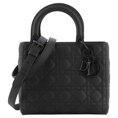Christian Dior Ultra Matte Lady Dior Bag Cannage Quilt Calfskin Medium