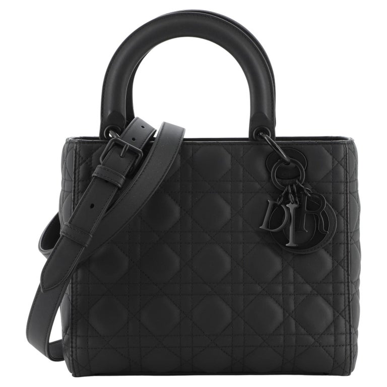Christian Dior Ultra Matte Lady Dior Bag Cannage Quilt Calfskin Medium at  1stDibs