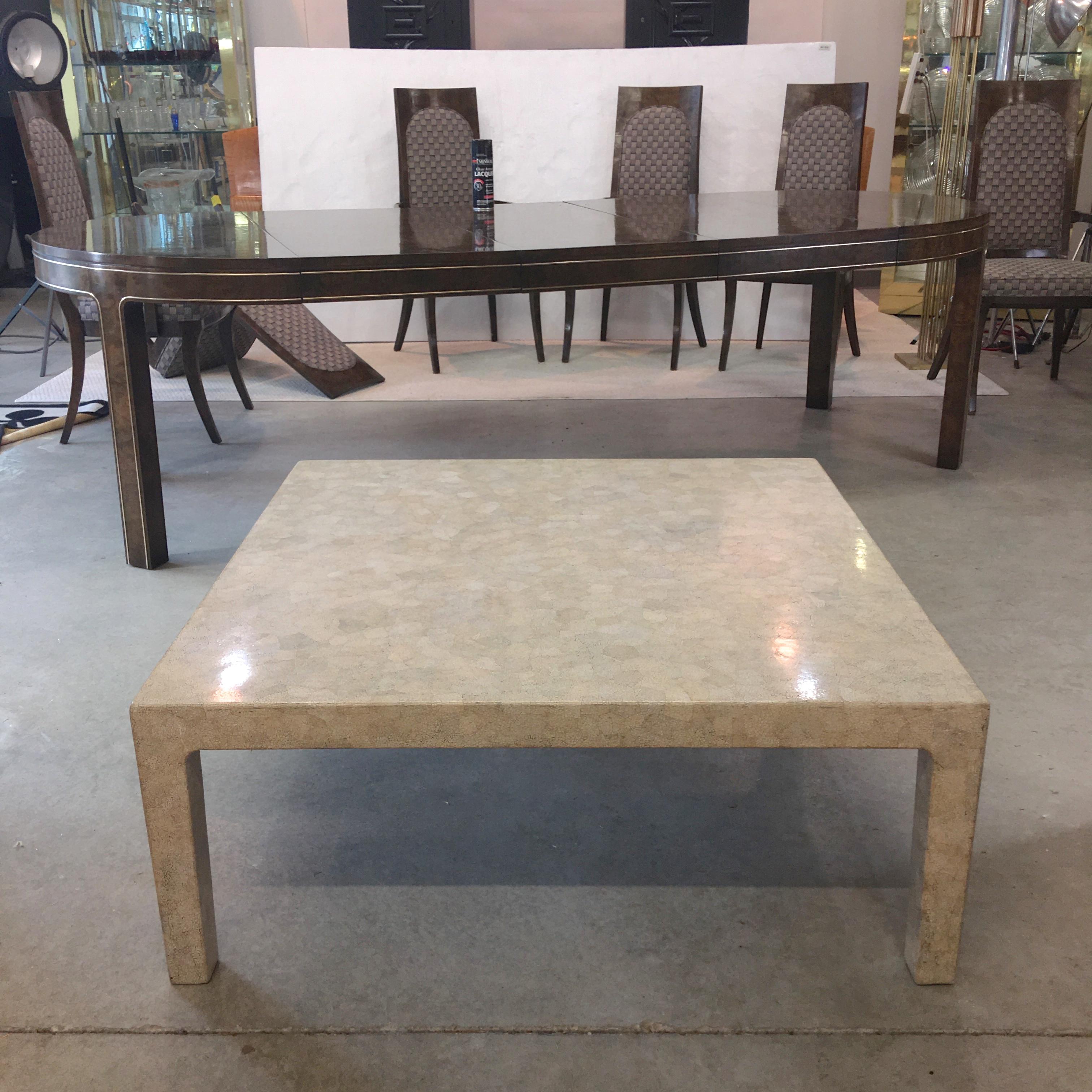 Square low table designed by Christian Duc and produced by the company he co-founded 