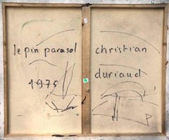 Le Pin Parasol, Large French Expressionist Oil Painting