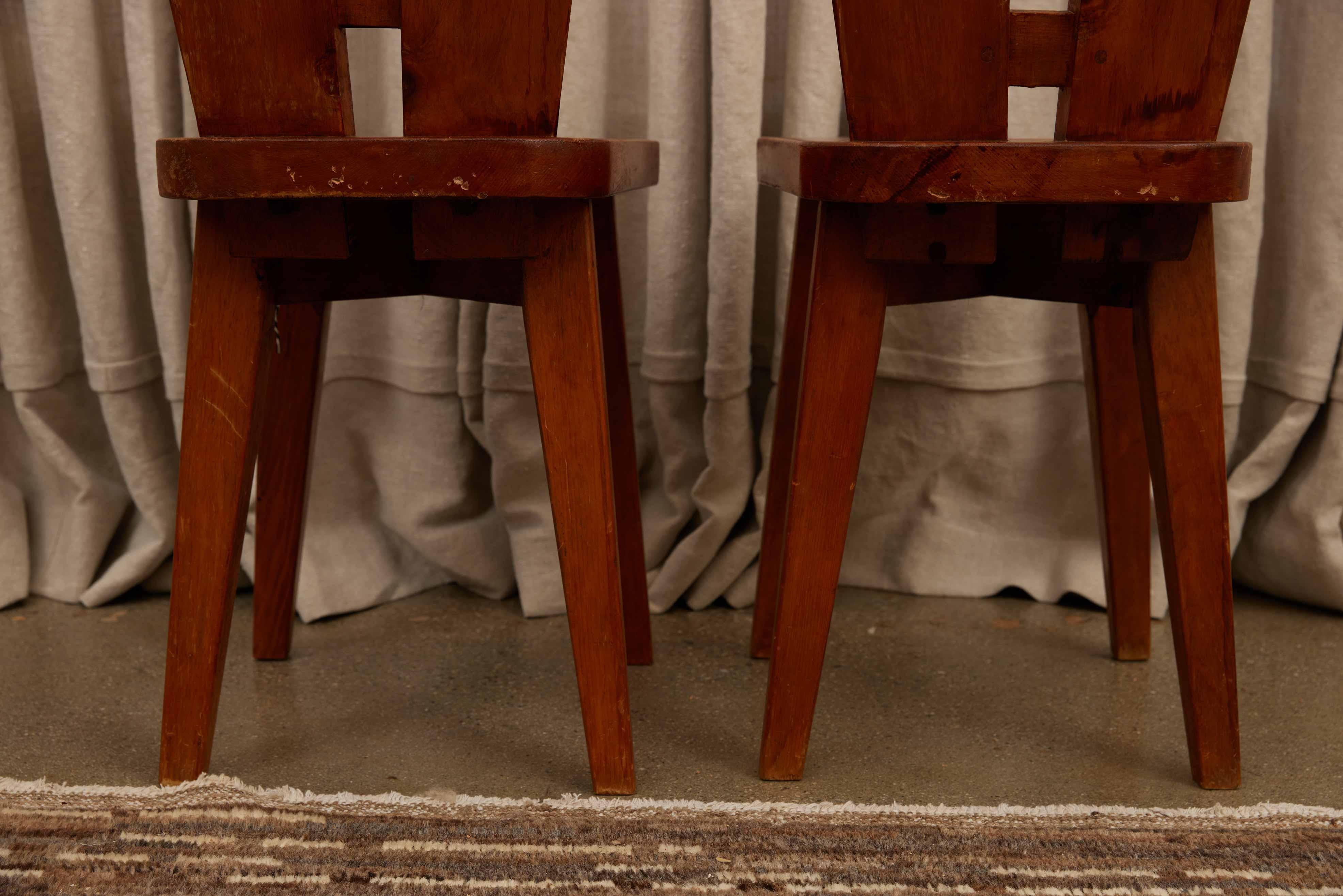 Christian Durupt, chaises de salle à manger, pin, France, années 1960 en vente 12