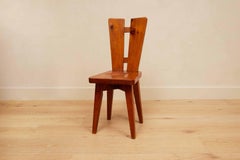 Christian Durupt, Dining Chairs, Pine, France, 1960s